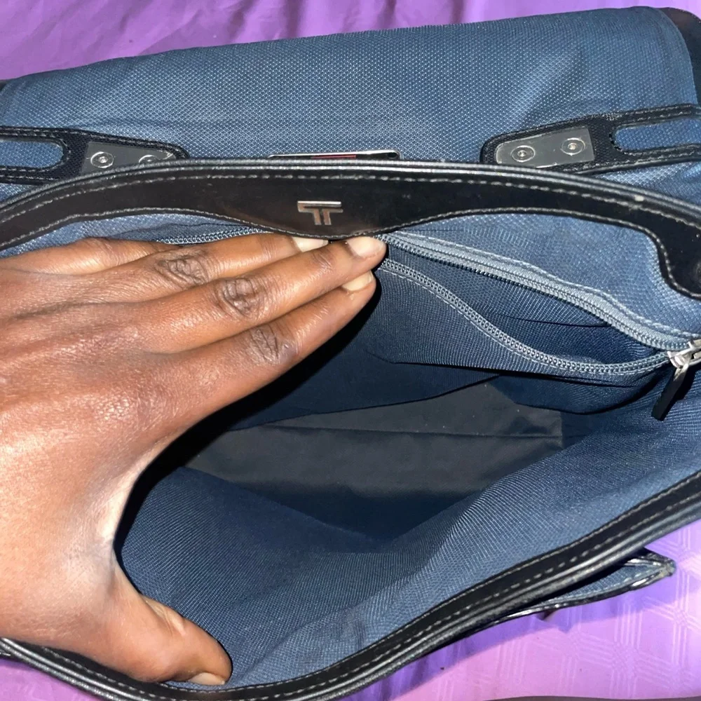 Tumi leather briefcase bag